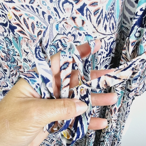 Lucky Brand Tiered Ruffle Dress NWT, size Large - Picture 8 of 11